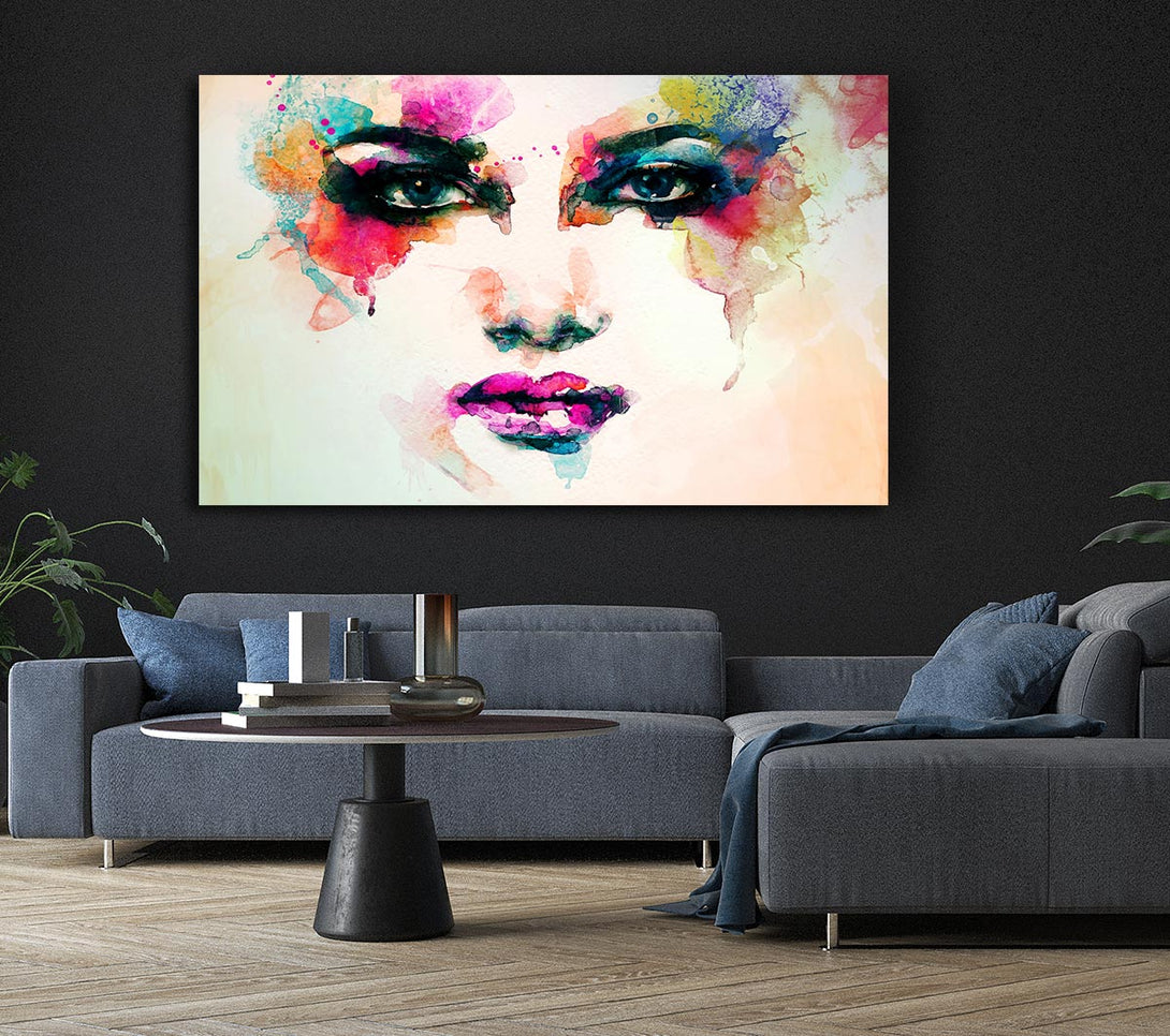 Picture of Rainbow Face Canvas Print Wall Art