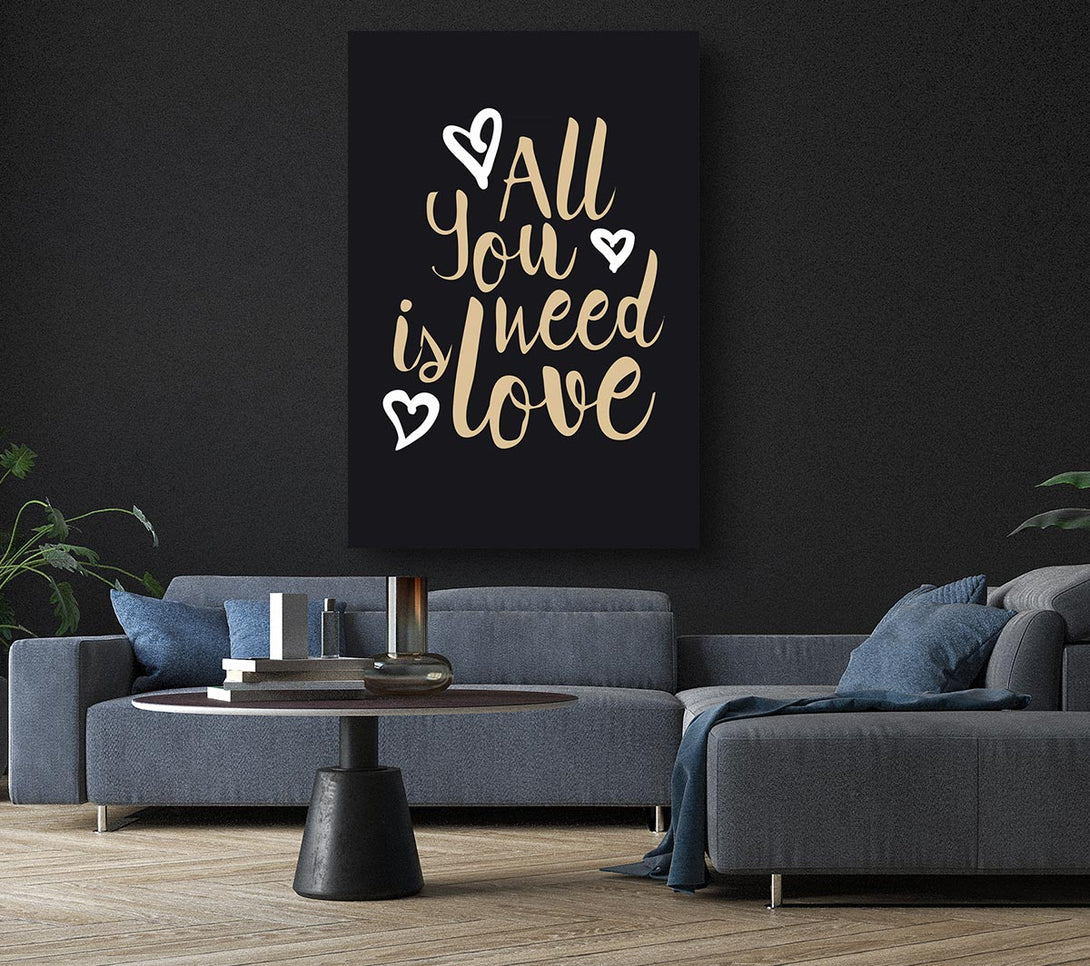 Picture of All You Need Is Love 2 Canvas Print Wall Art