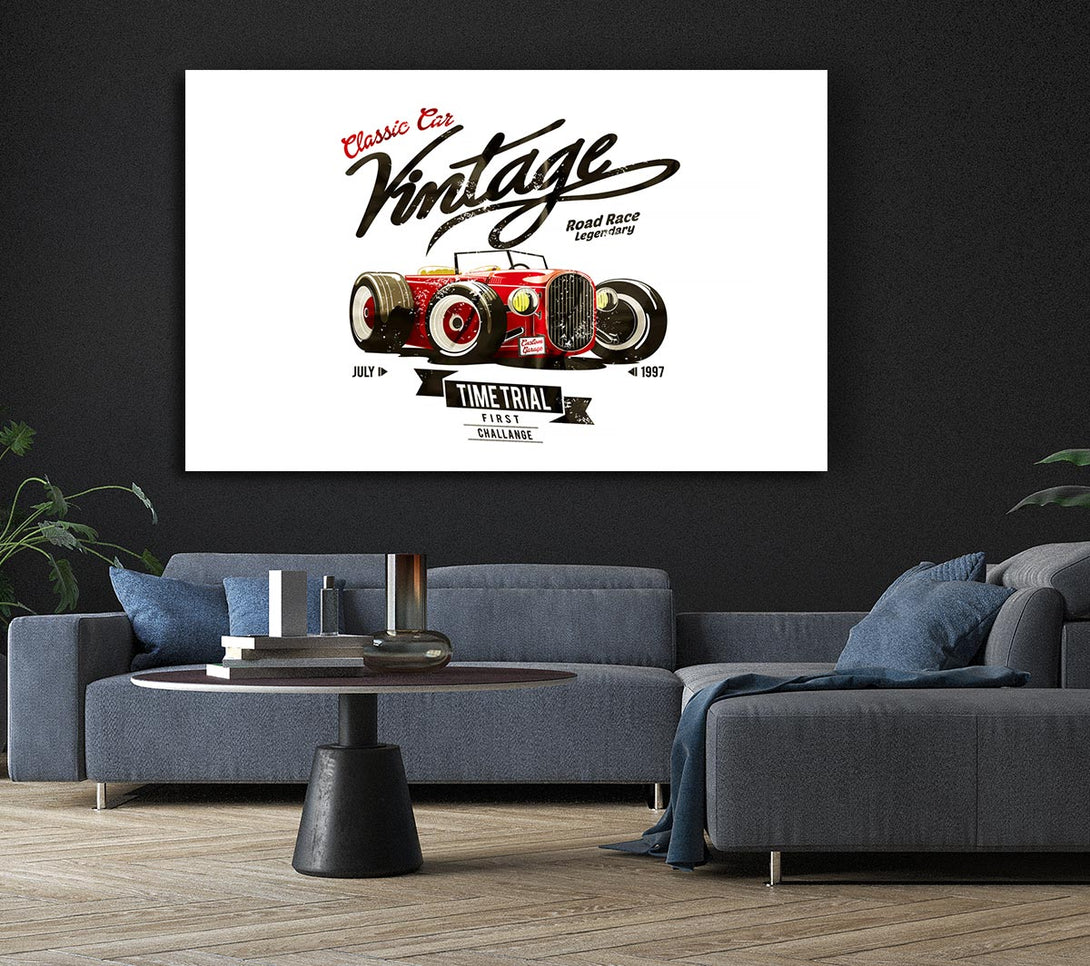 Picture of Vintage Road Race Canvas Print Wall Art