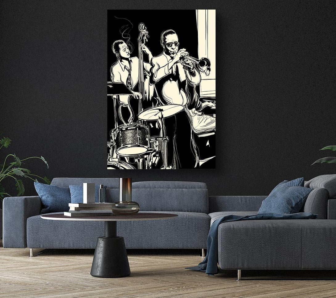 Picture of Blues Band Canvas Print Wall Art