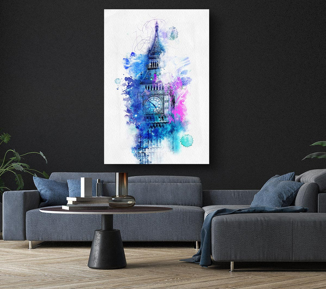 Picture of Watercolour Big Ben 2 Canvas Print Wall Art