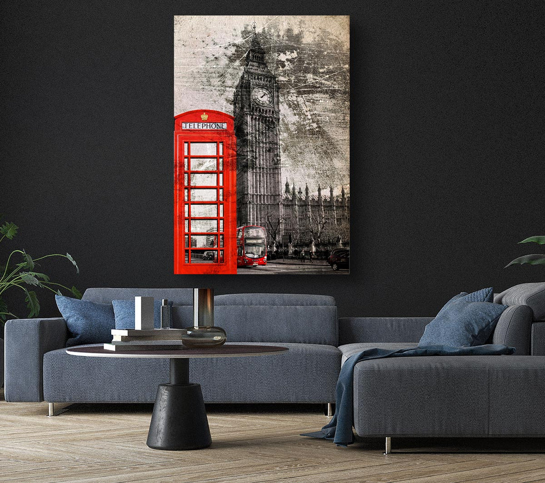 Picture of Retro Big Ben Canvas Print Wall Art