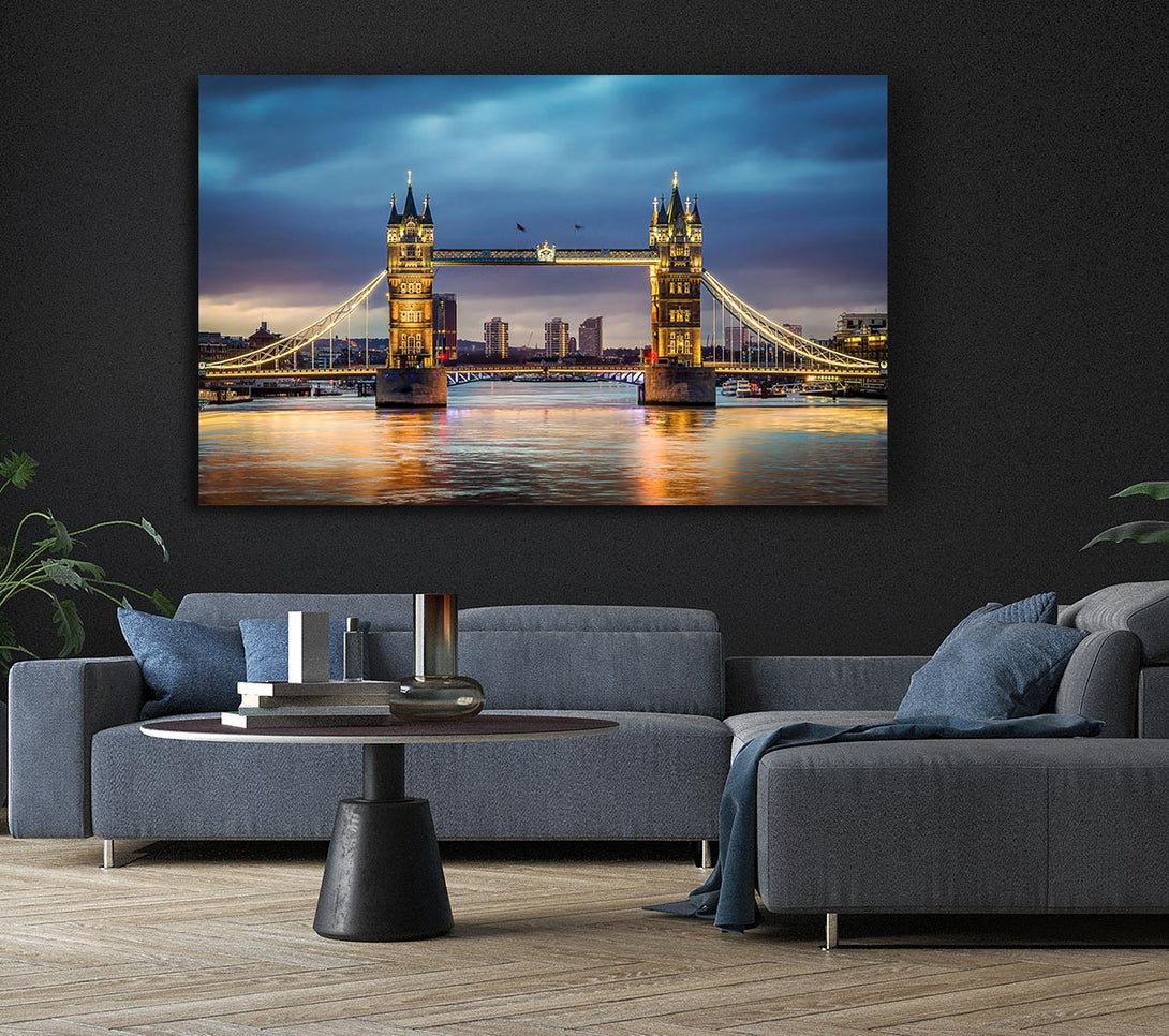 Picture of Tower Bridge Night Glow Canvas Print Wall Art