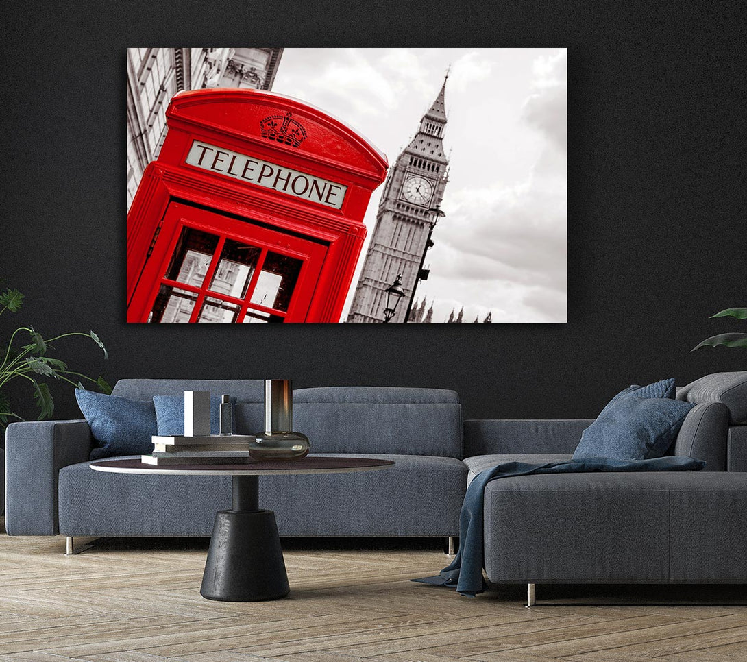 Picture of Big Ben Phone Box Canvas Print Wall Art