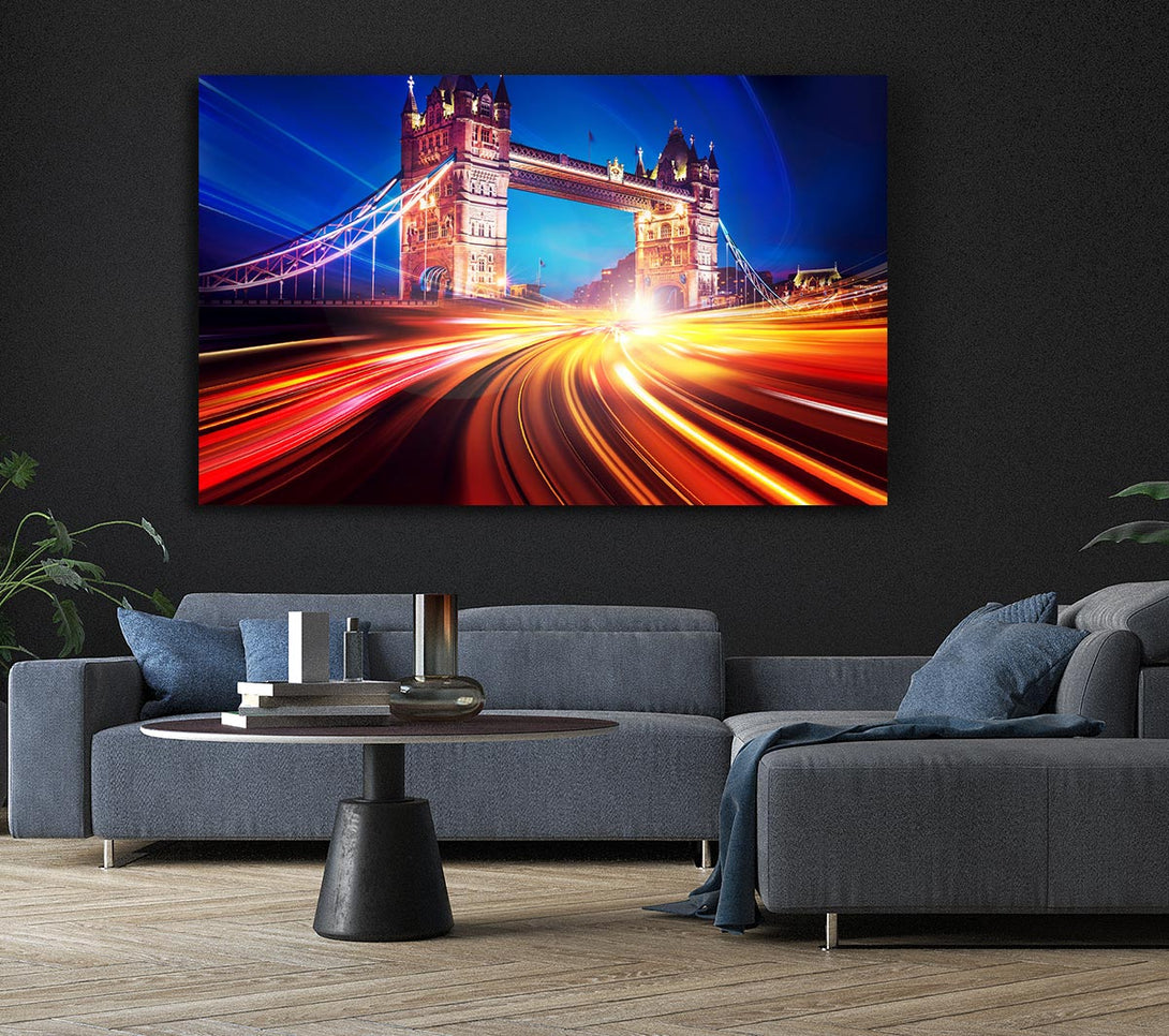 Picture of Tower Bridge Speed Of Light 2 Canvas Print Wall Art