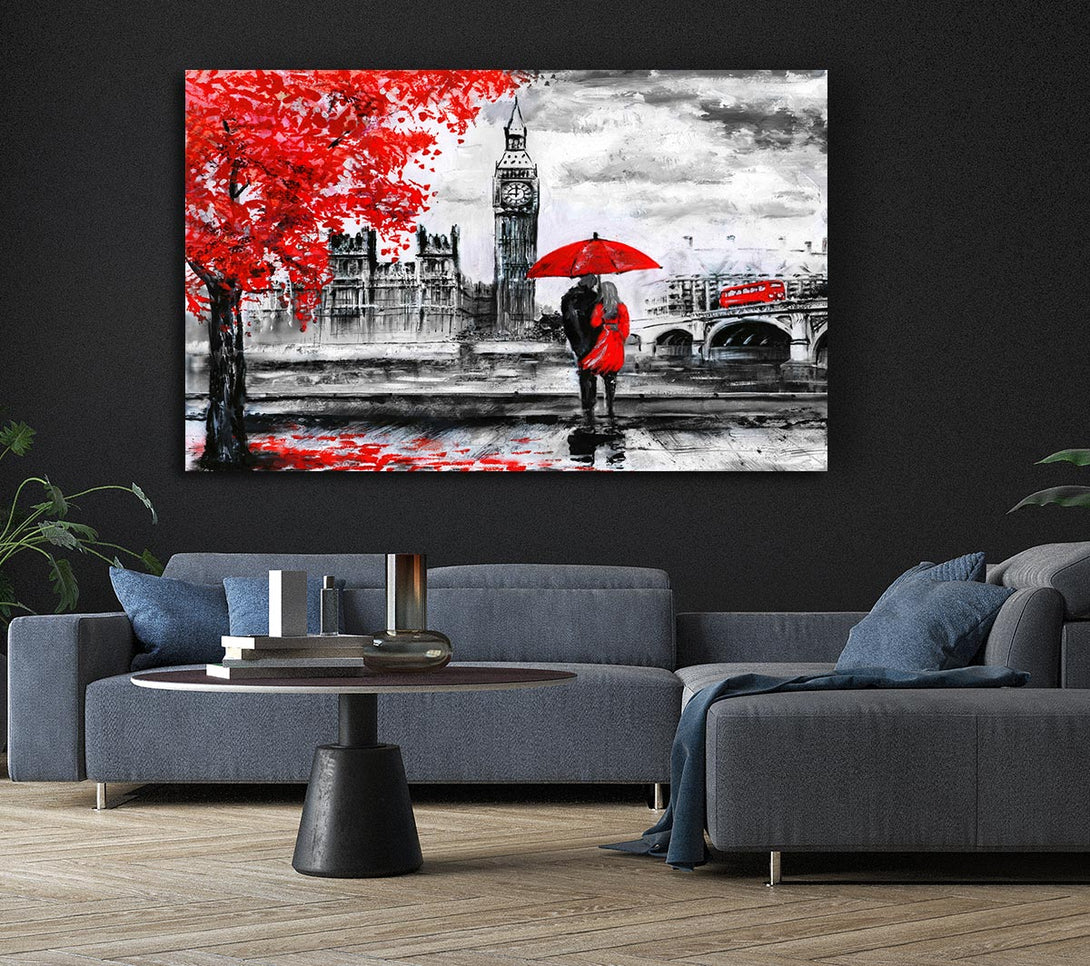 Picture of Romantic Big Ben Walk Canvas Print Wall Art