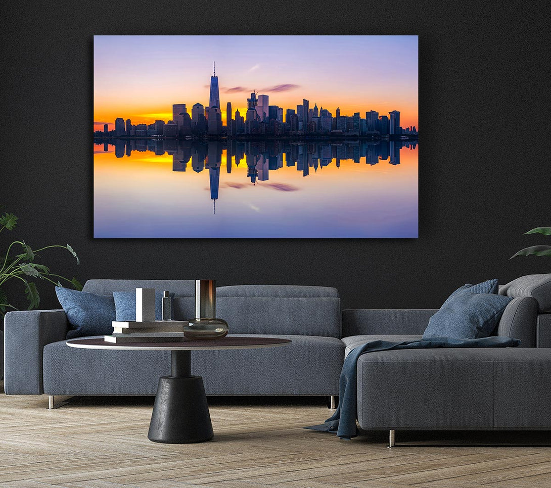 Picture of Perfect Sunset Reflections Canvas Print Wall Art