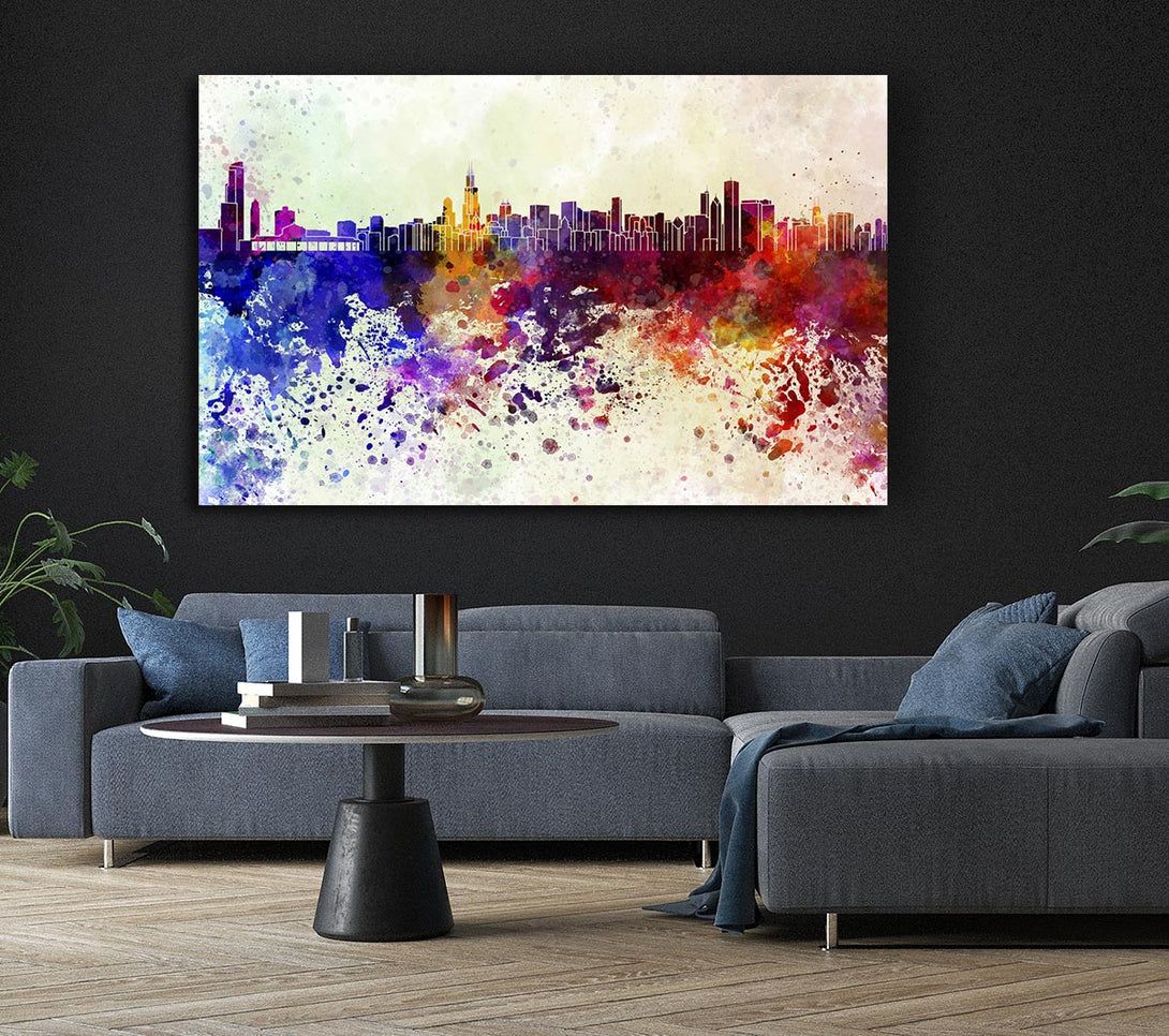 Picture of Rainbow Splash 1 Canvas Print Wall Art