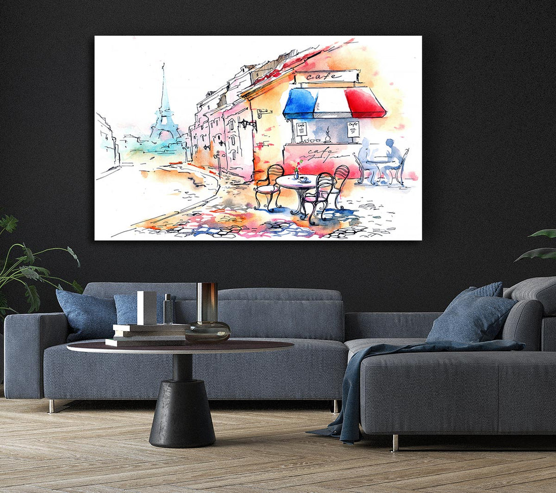 Picture of Eiffel Tower Streets 9 Canvas Print Wall Art