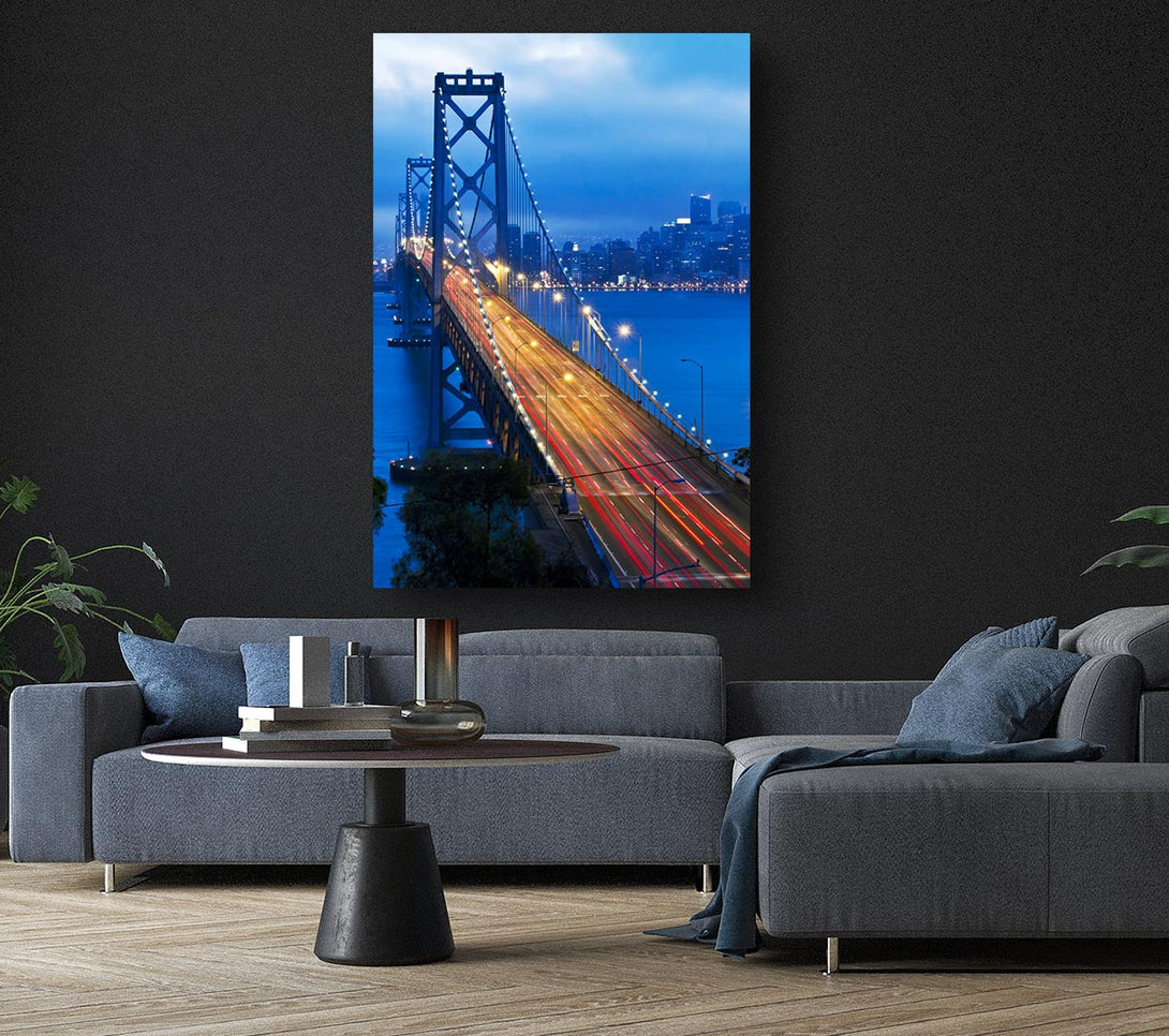 Picture of Golden Gate Bridge Blues Canvas Print Wall Art