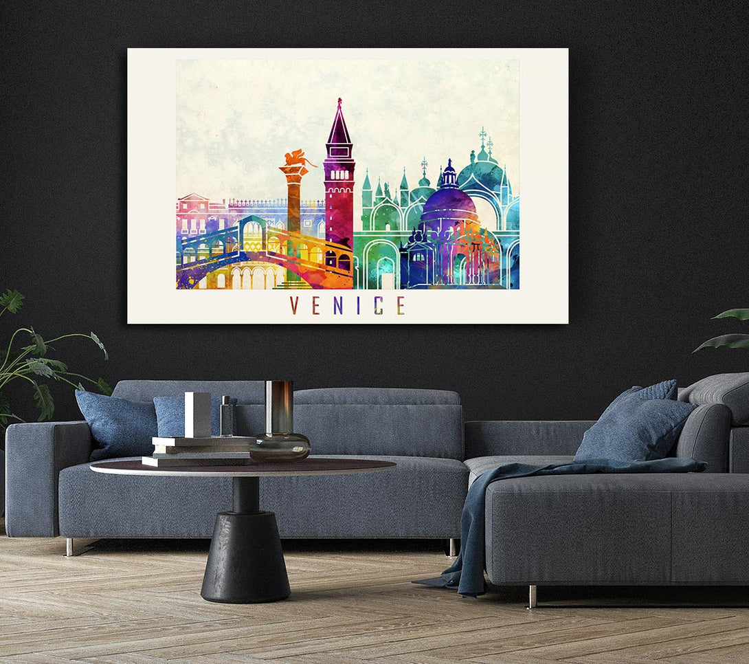 Picture of Rainbow City Canvas Print Wall Art