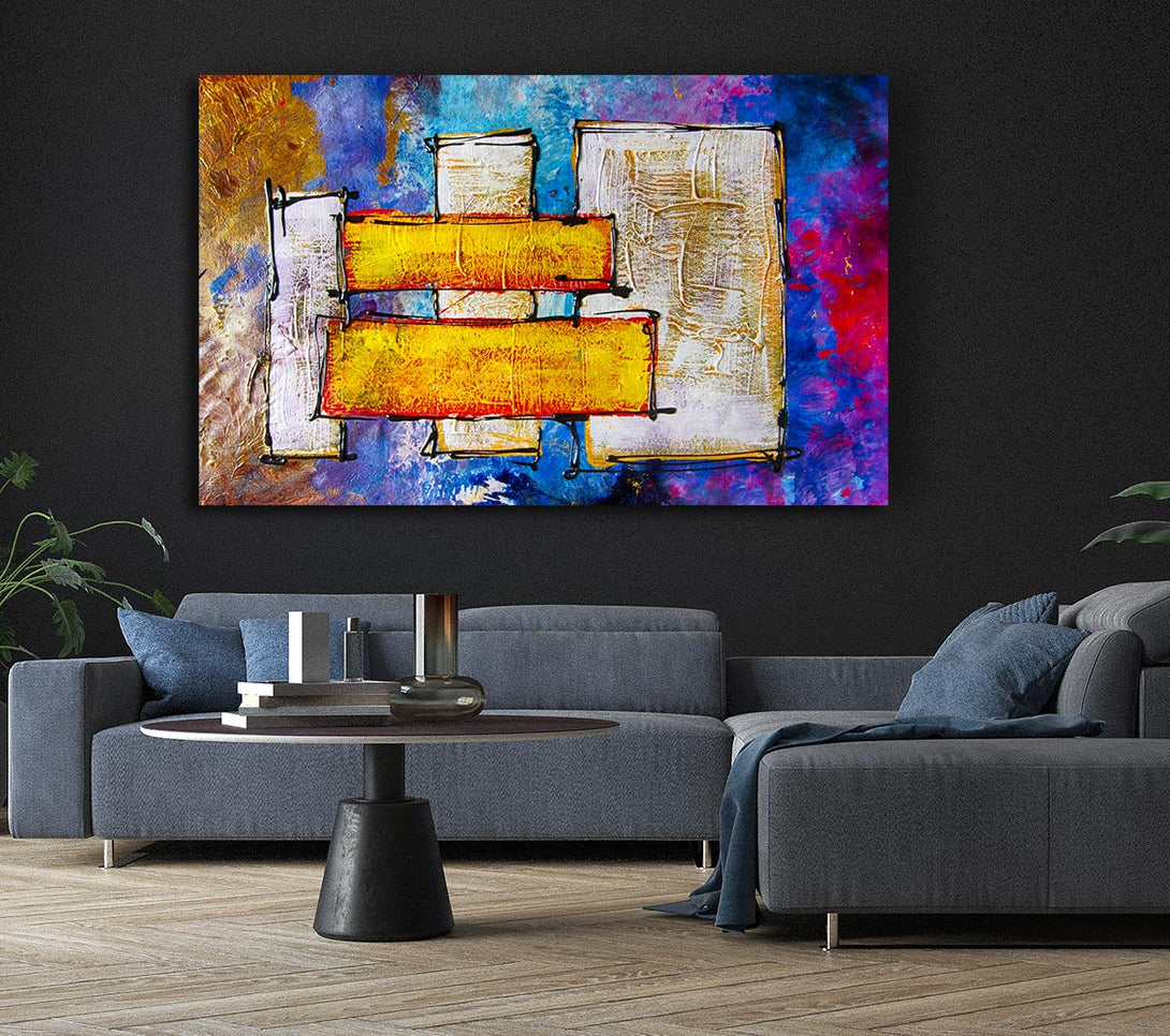 Picture of Blocks Of Gold Canvas Print Wall Art