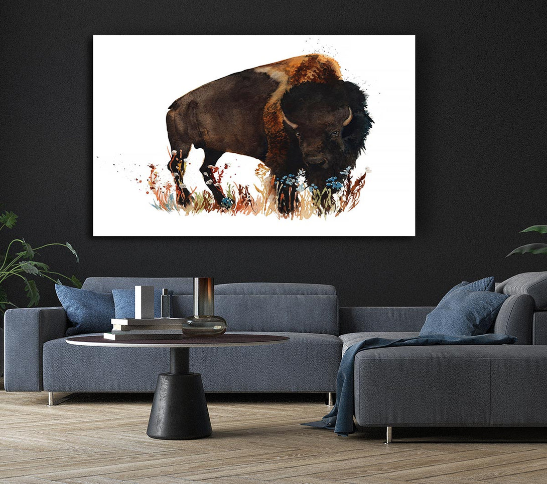 Picture of Bison Love Canvas Print Wall Art