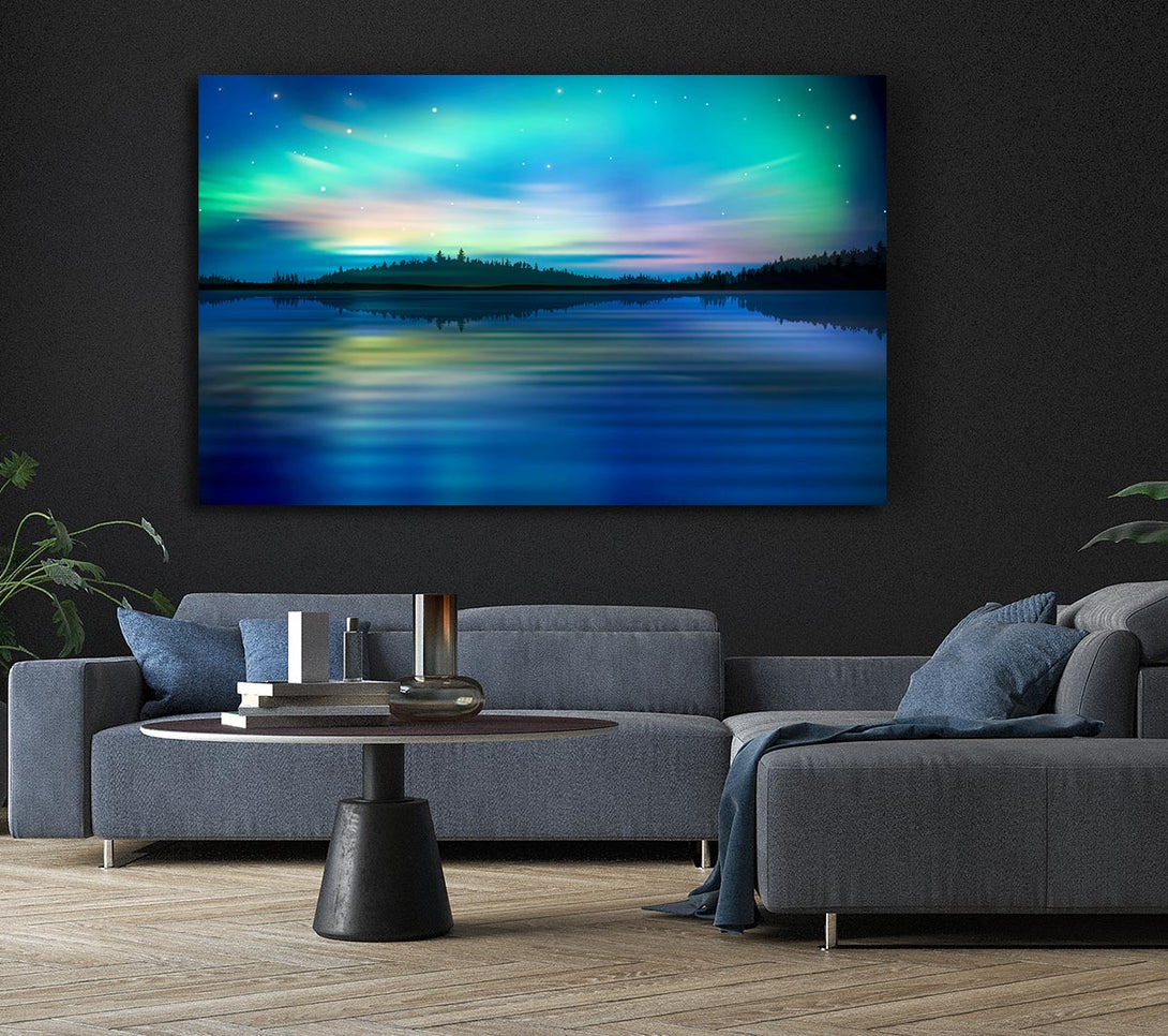 Picture of Northern Lights Lake Dream Canvas Print Wall Art