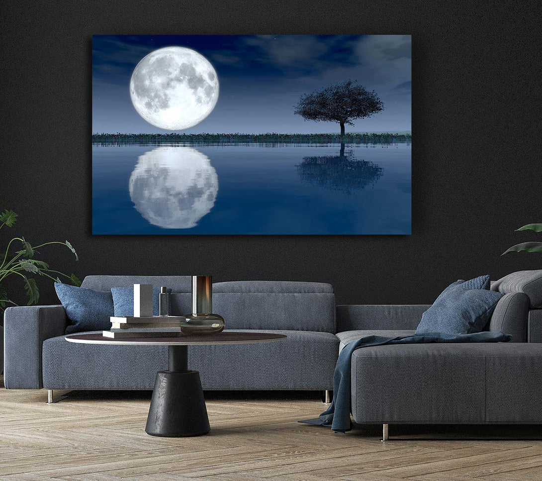 Picture of Moon Reflection Canvas Print Wall Art