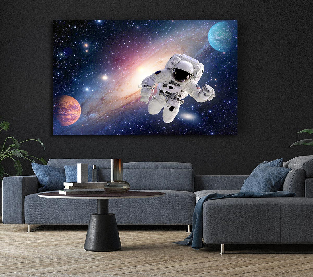 Picture of Spaceman In The Galaxy Canvas Print Wall Art