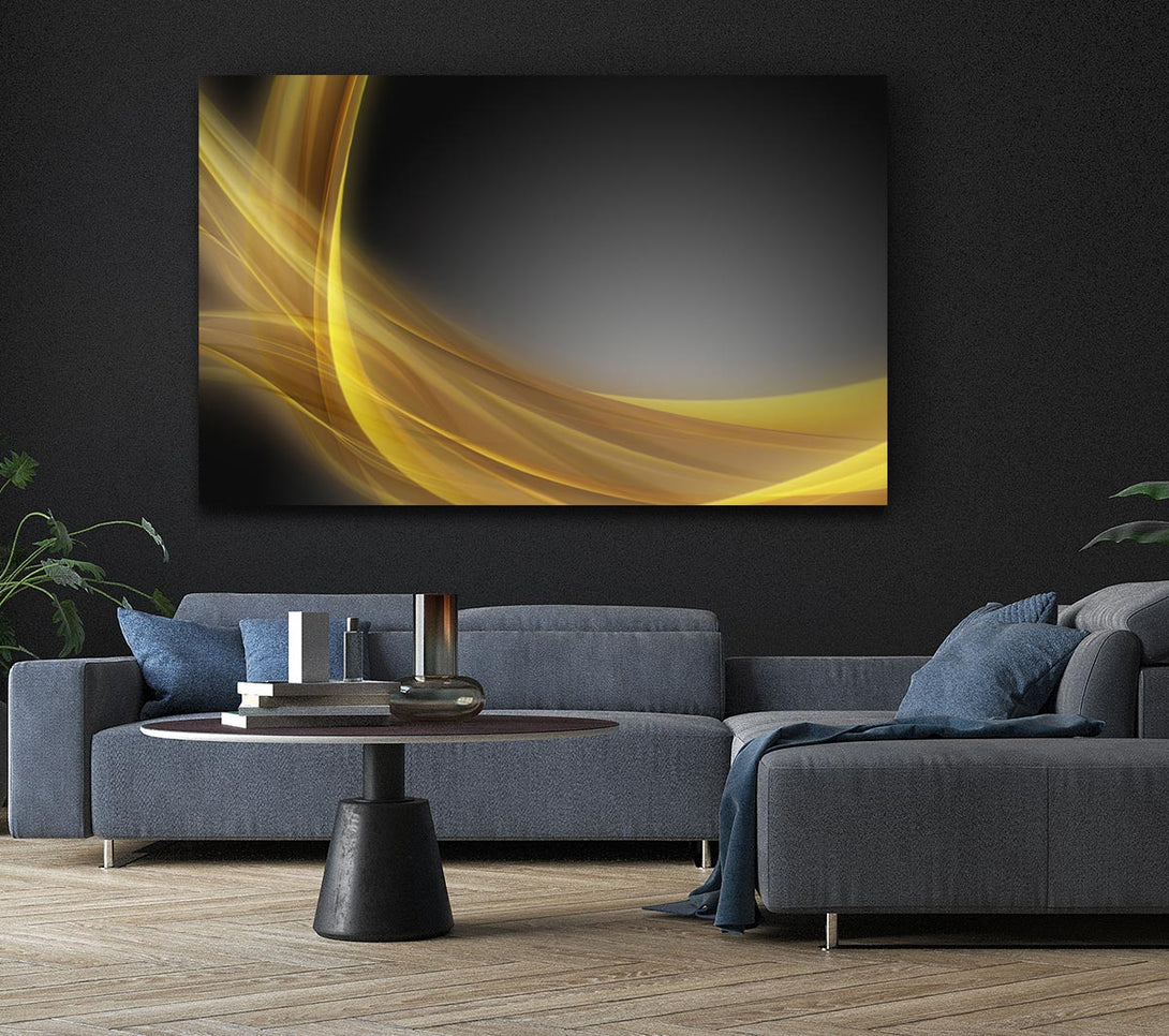 Picture of Yellow swirls through the gradients Canvas Print Wall Art