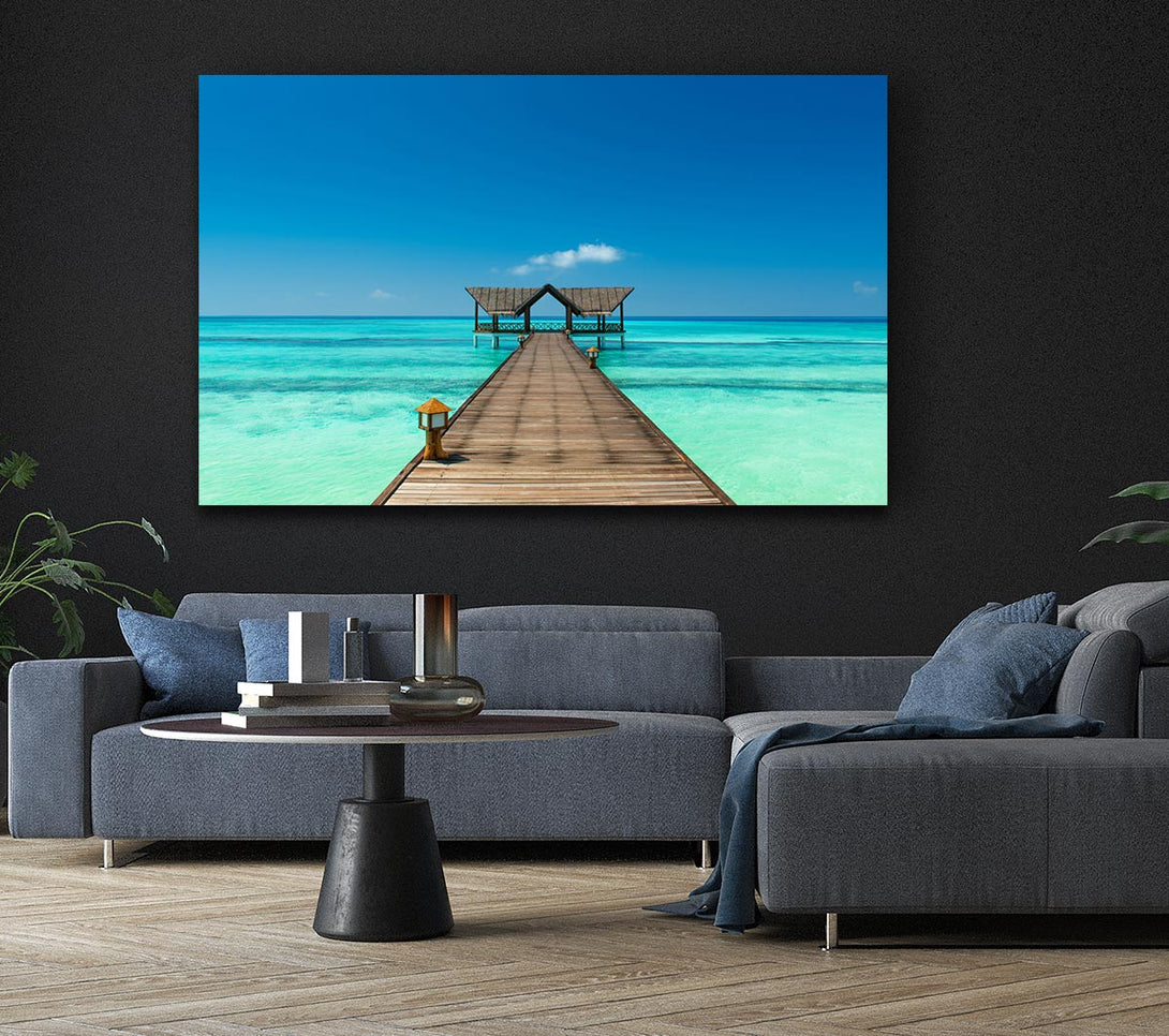 Picture of The bridge to the sea Canvas Print Wall Art