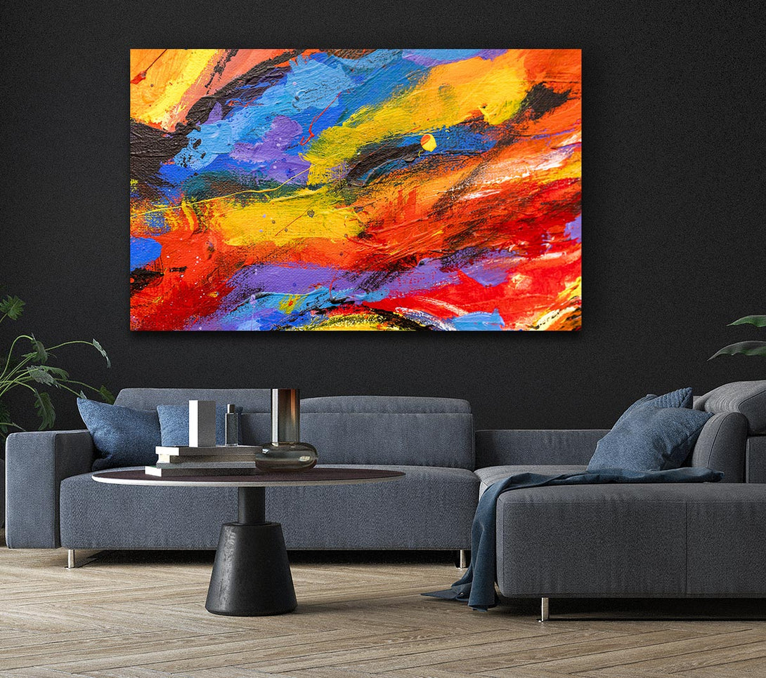 Picture of Oil painting Colour Splash Canvas Print Wall Art