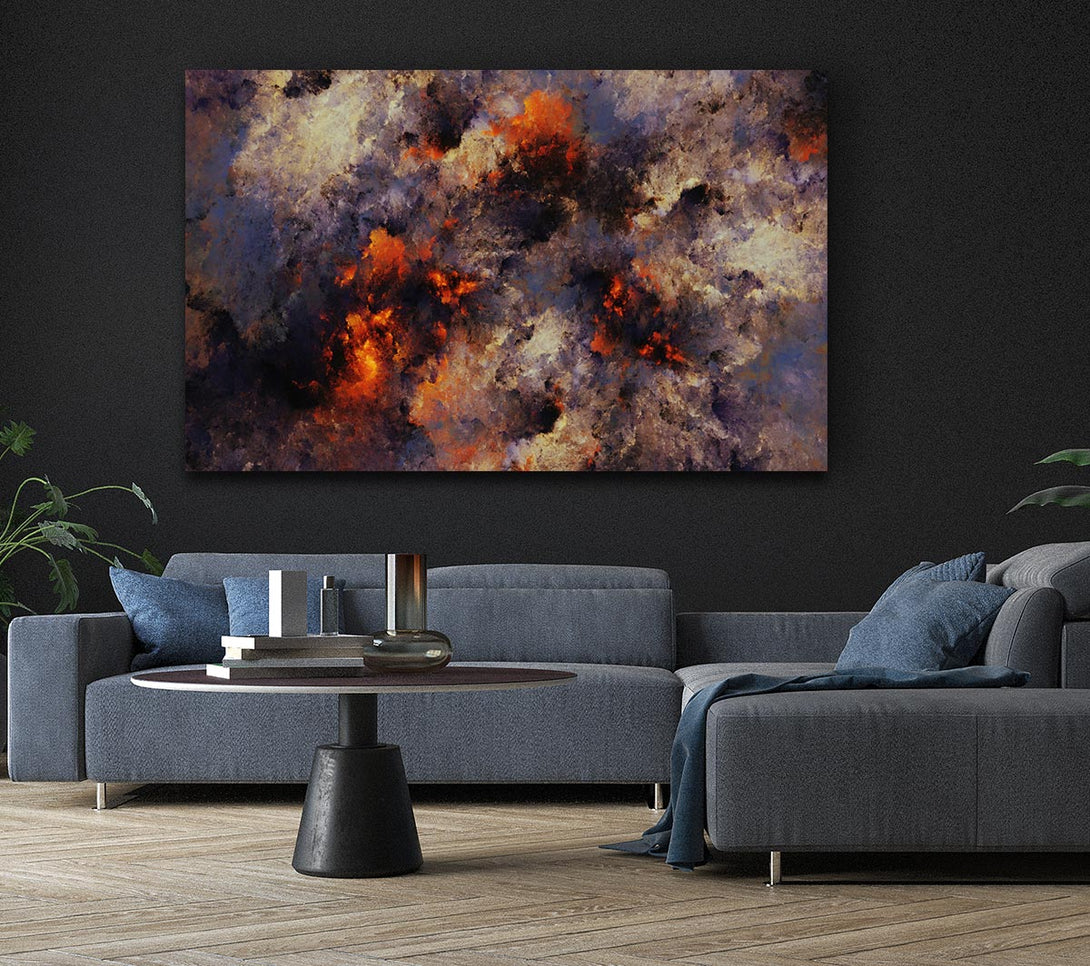 Picture of Volcanic ash colour splash Canvas Print Wall Art