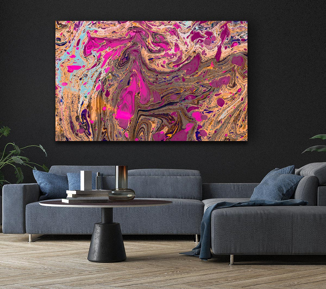 Picture of Oily Paint flows Canvas Print Wall Art