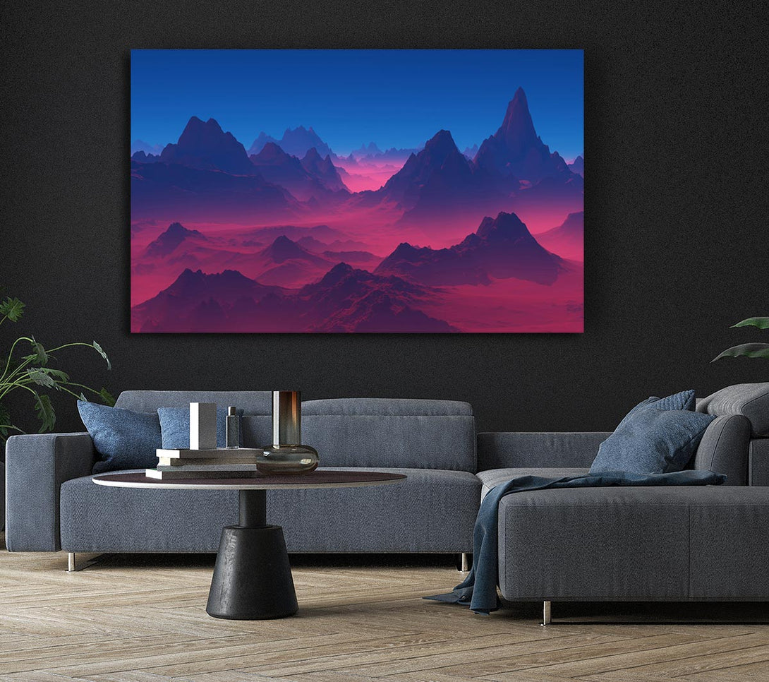 Picture of Red To Blue Horizon Canvas Print Wall Art