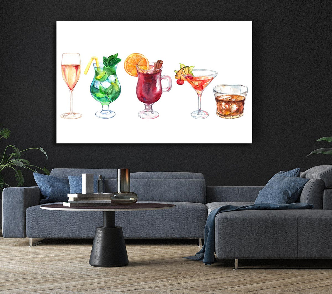 Picture of Cocktails Of Summer Canvas Print Wall Art