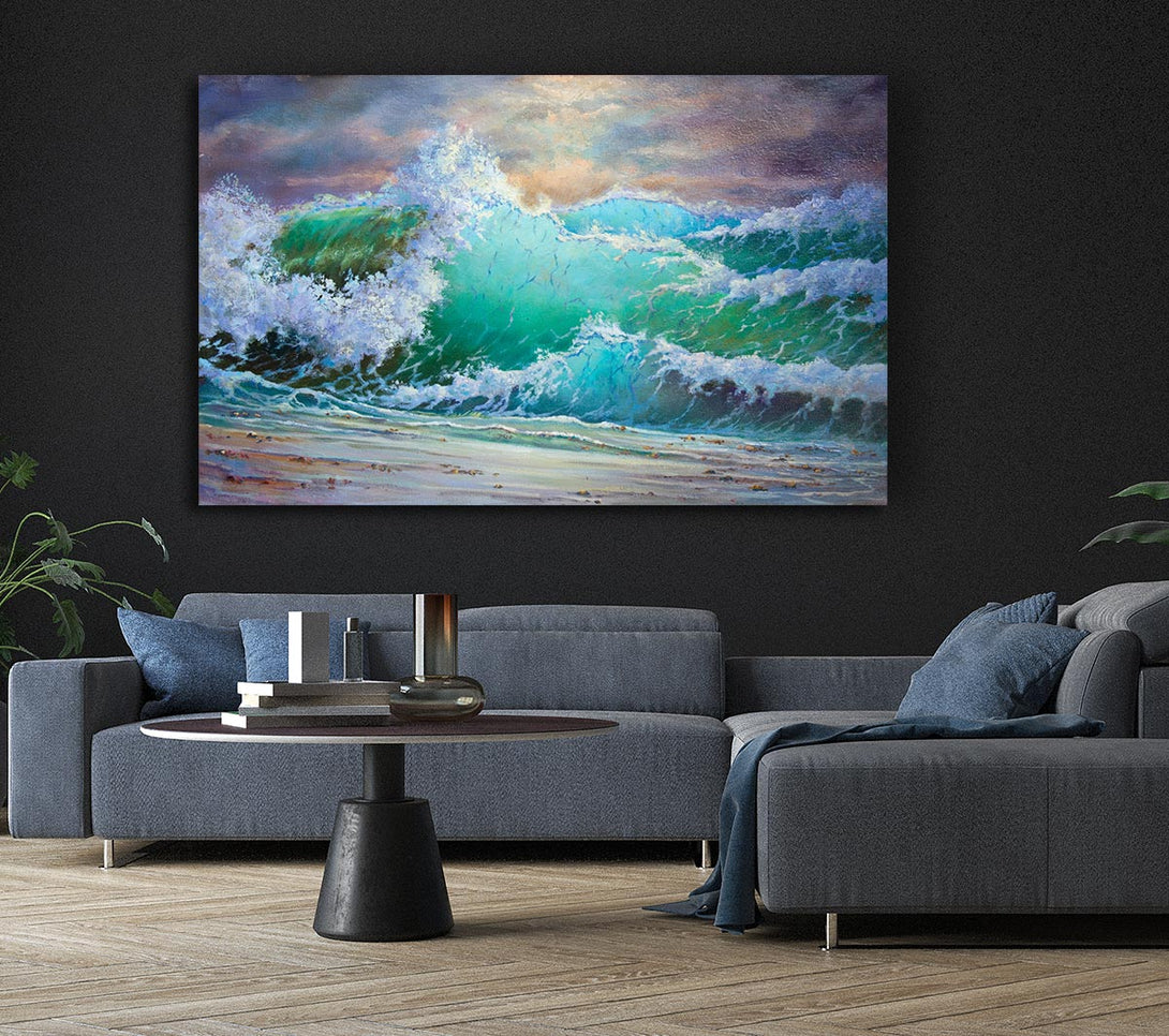 Picture of Crashing Waters Of Paint Canvas Print Wall Art