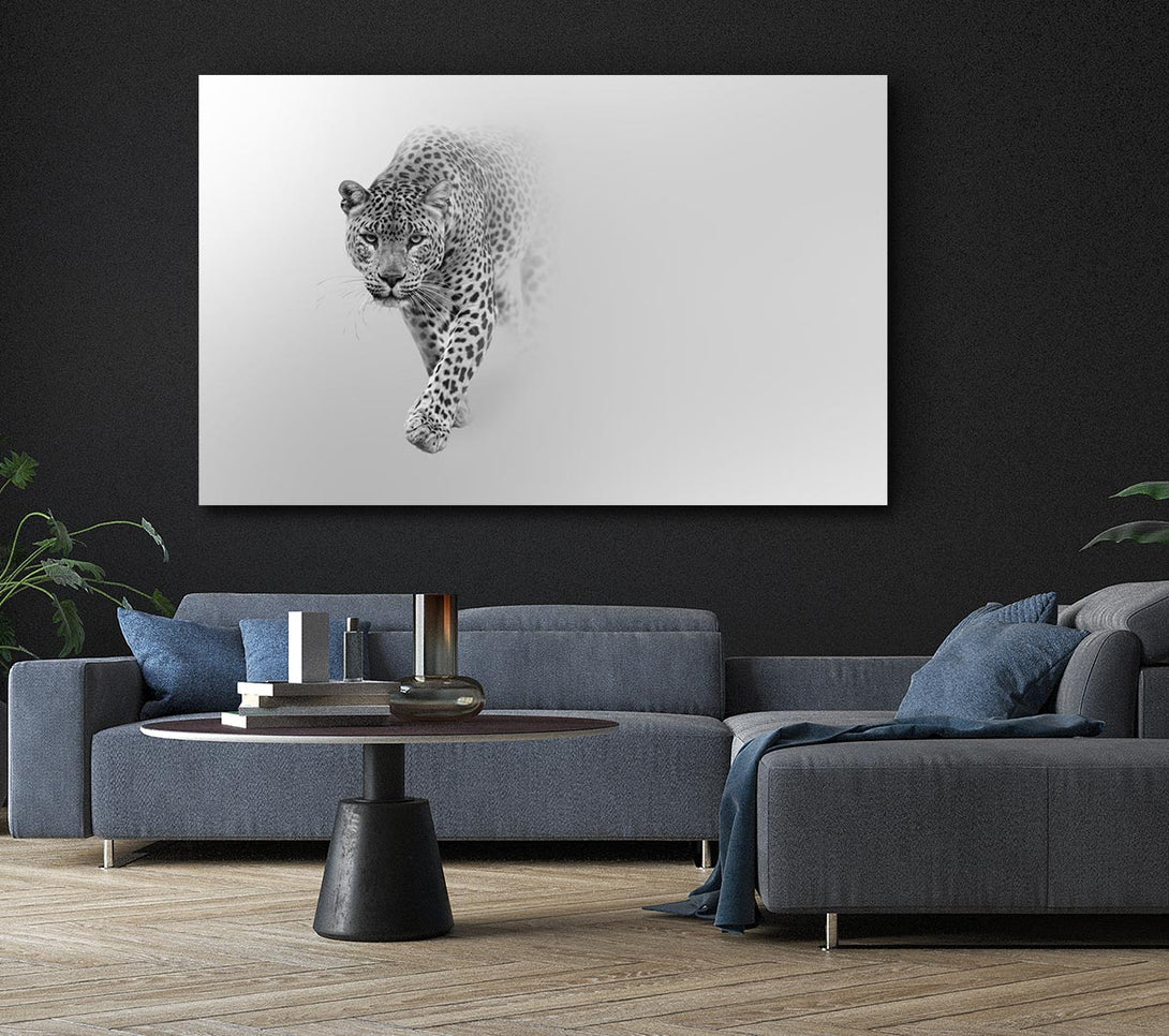 Picture of Leopard In The Mist Canvas Print Wall Art