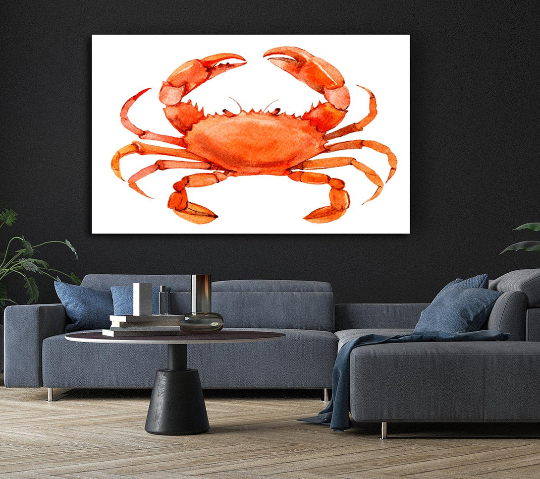 Picture of Watercolour Crab Canvas Print Wall Art