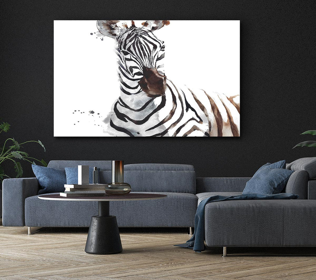 Picture of Zebta Splatter Canvas Print Wall Art