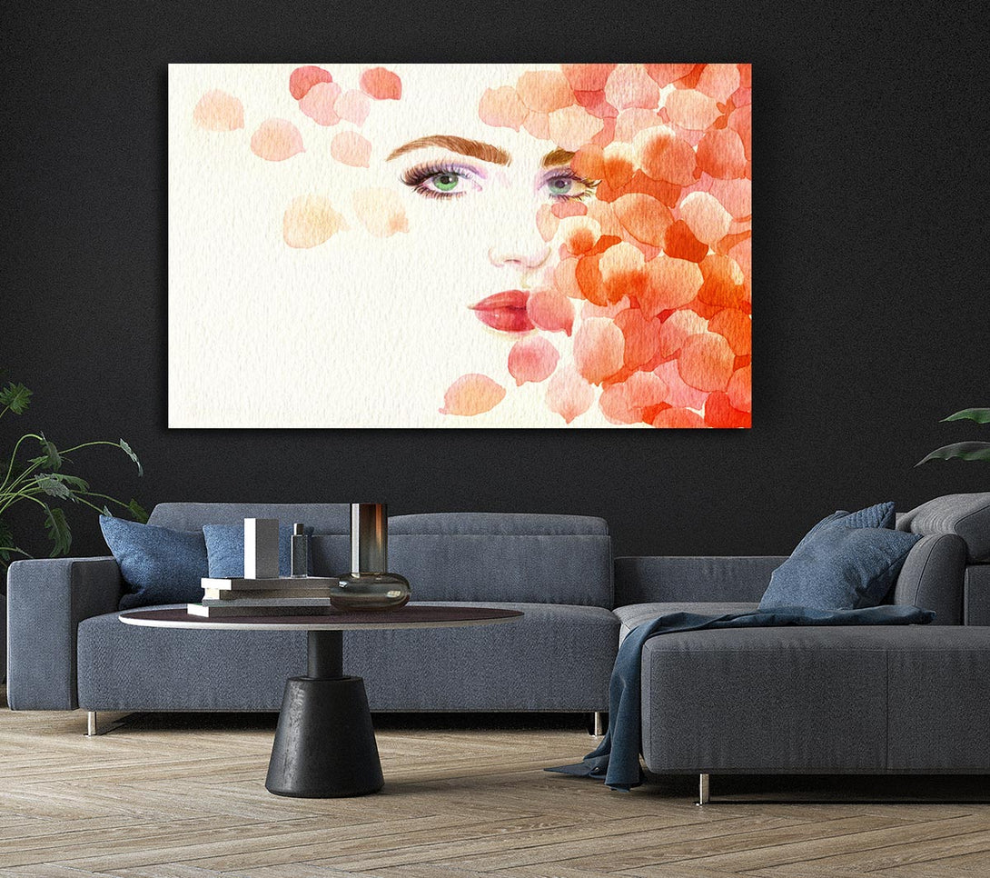 Picture of Petals On Face Canvas Print Wall Art