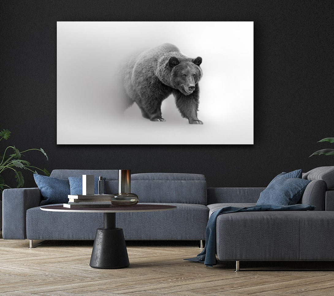 Picture of Bear In The Mist Canvas Print Wall Art