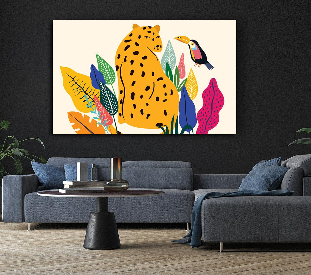 Picture of Mid Century Leopard Canvas Print Wall Art