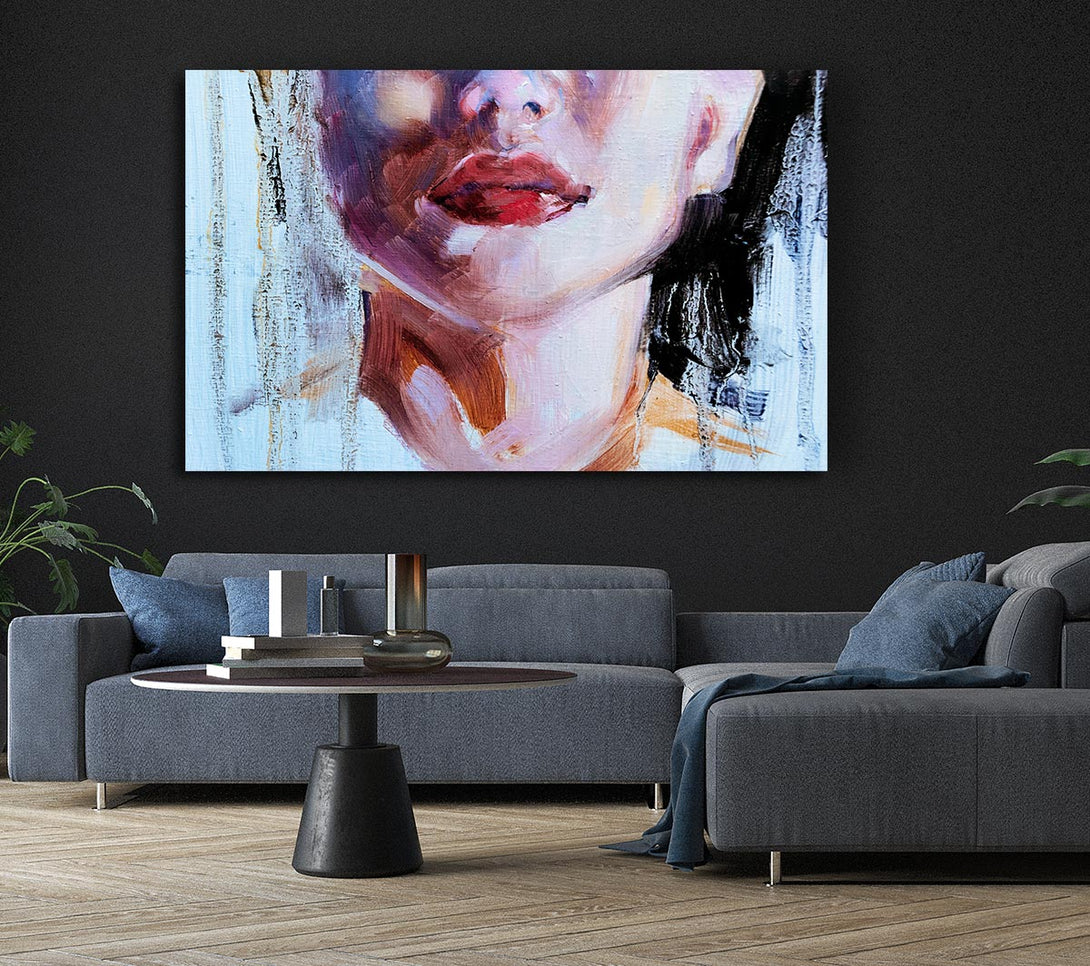 Picture of The Lips Of A Woman Canvas Print Wall Art