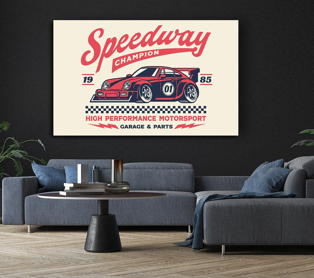 Picture of Speedway Champion Canvas Print Wall Art