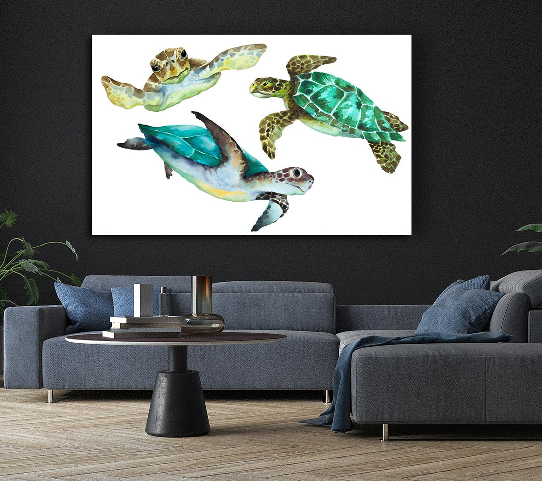 Picture of Seaturtle Love Canvas Print Wall Art