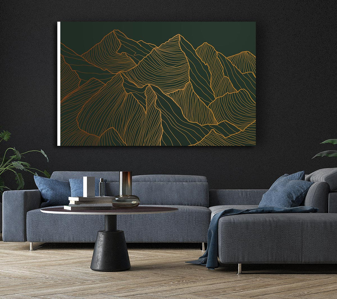 Picture of Mountains Of Gold Canvas Print Wall Art