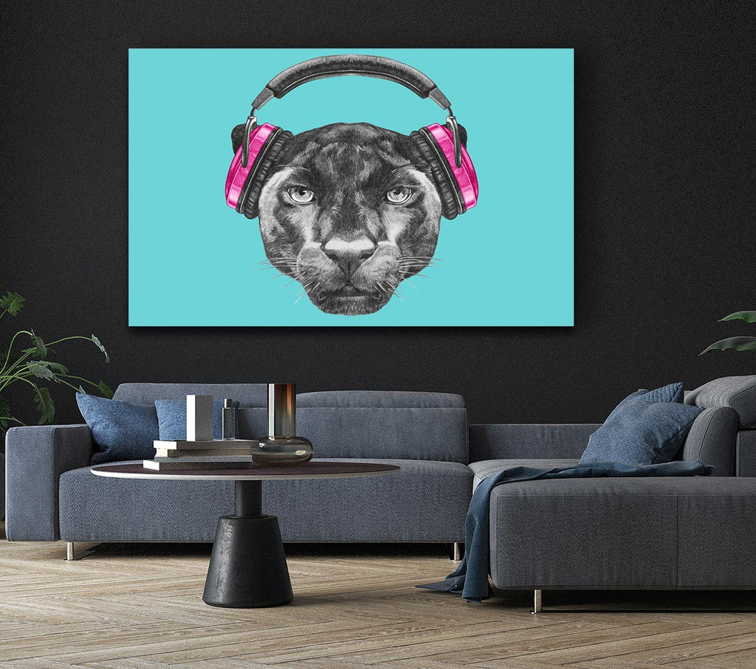 Picture of Headphone Jaguar Dj Canvas Print Wall Art