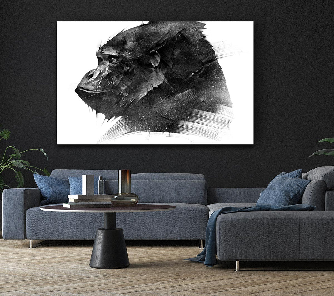 Picture of Washed Out Gorilla Canvas Print Wall Art