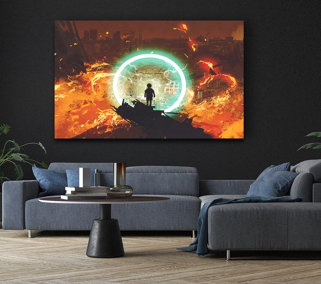 Picture of The Neon Ring Of Fire Canvas Print Wall Art