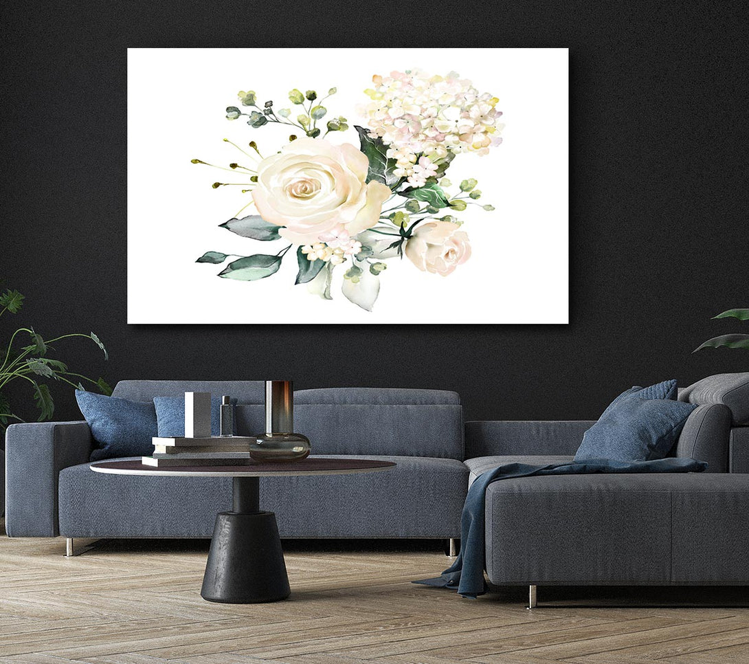 Picture of Light Pink Roses Display Canvas Print Wall Art