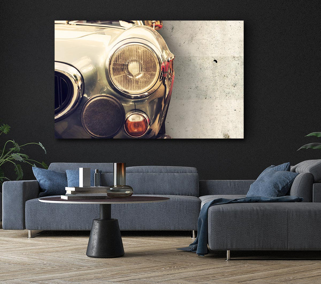 Picture of Close Up Classic Headlight Canvas Print Wall Art