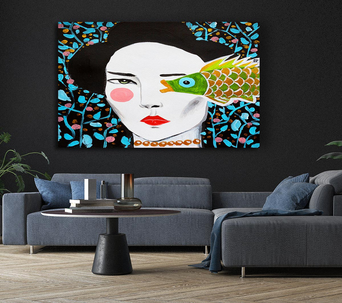 Picture of Geisha Fish Canvas Print Wall Art