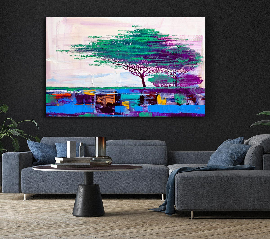 Picture of Stunning African Horizon Paint Canvas Print Wall Art