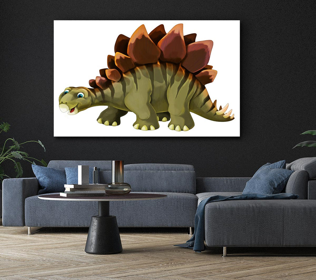 Picture of The Happy Stegosaurus Canvas Print Wall Art