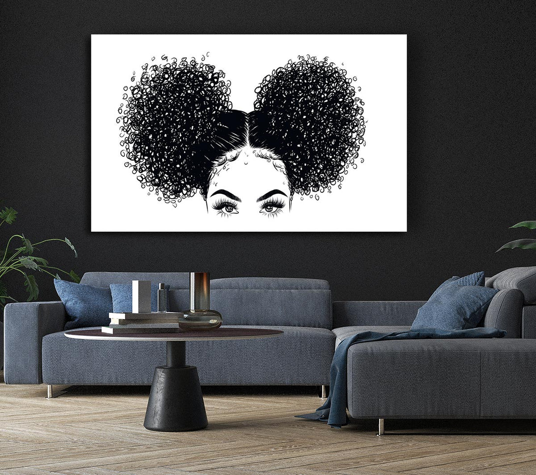 Picture of Funk Hair Woman Canvas Print Wall Art