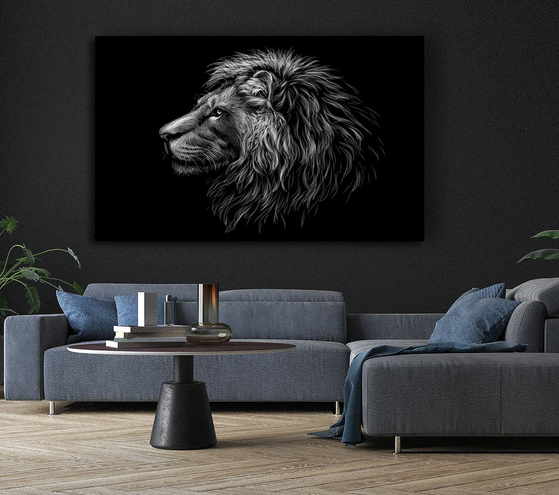 Picture of Side View Lion Canvas Print Wall Art