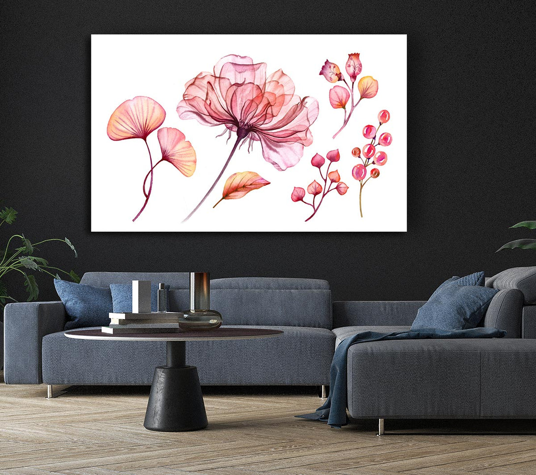 Picture of Pink Flower Madness Canvas Print Wall Art