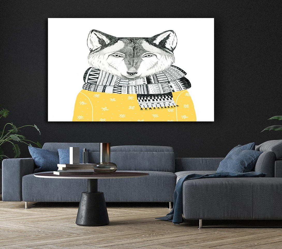 Picture of Ready For Winter Fox Canvas Print Wall Art